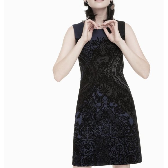 Desigual Navy/Black Shift Dress - XS - Picture 2 of 4